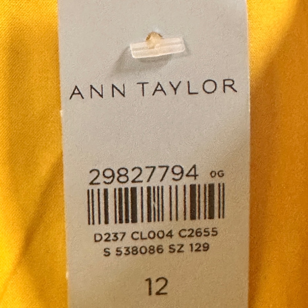 Ann Taylor Canary Yellow Midi Skirt with Gathered Waist - Picture 7 of 11